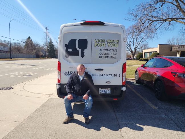 Locksmith For You LLC mobile service van providing emergency locksmith services in Mt. Prospect, IL 60056