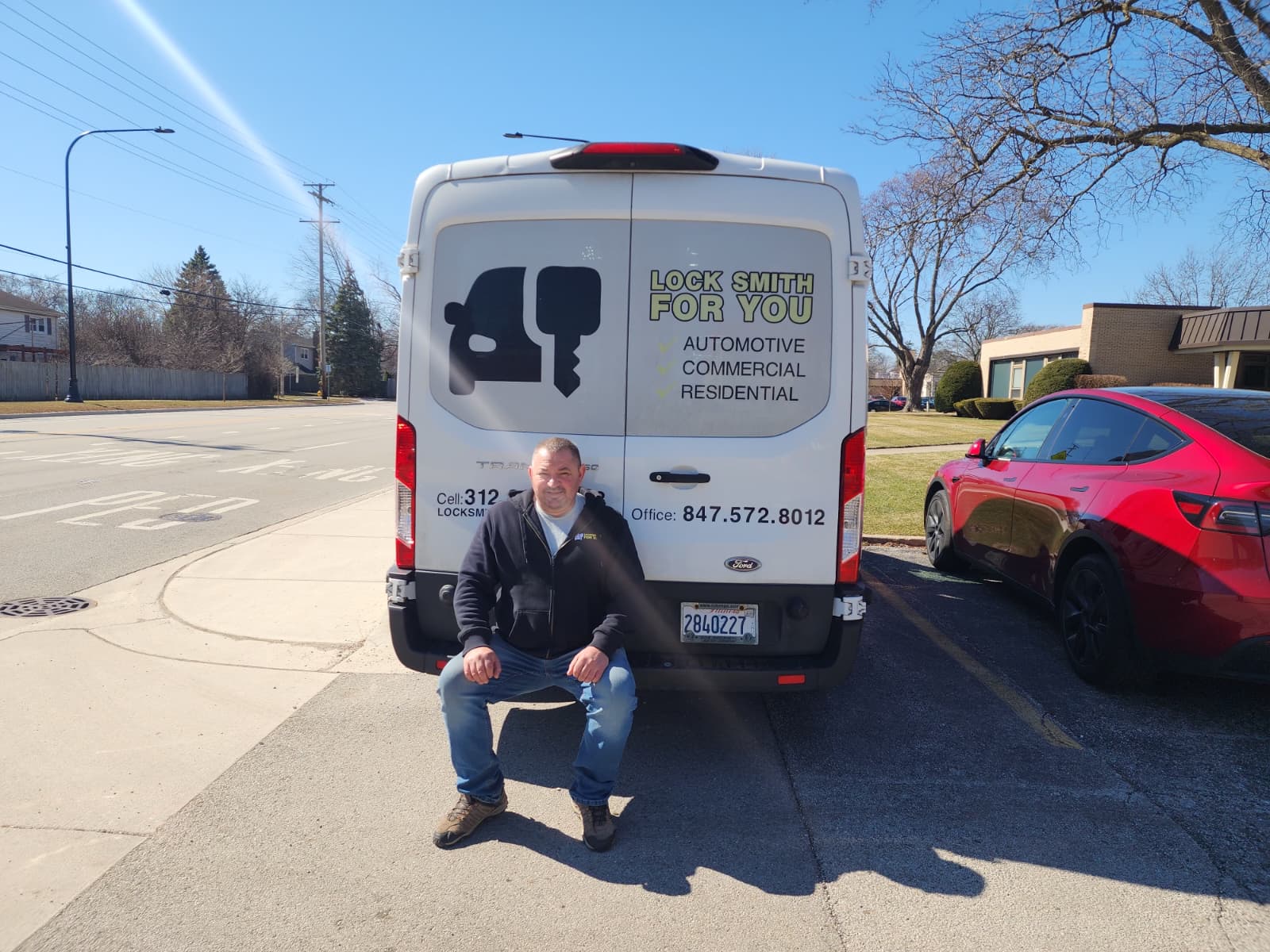 Locksmith For You LLC mobile service van providing emergency locksmith services in Mt. Prospect, IL 60056